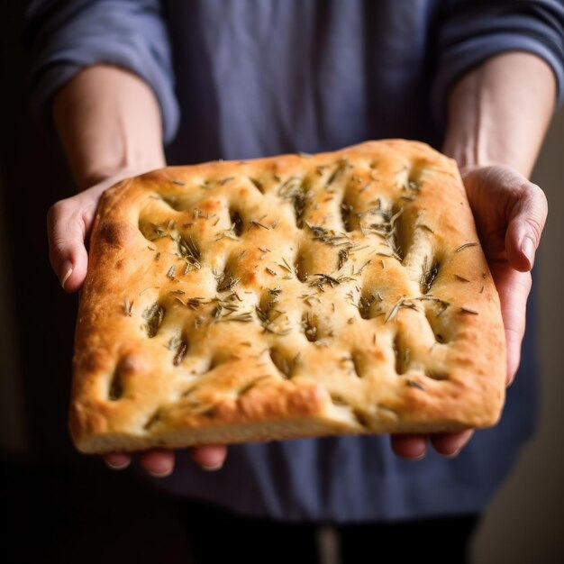 Foto deliciosa focaccia italiana