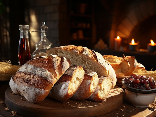 Deliciosa foto de pan de panadería.