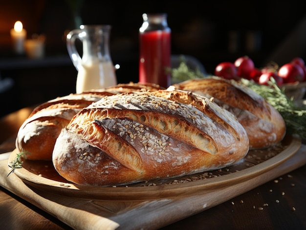 Deliciosa foto de pan de panadería.