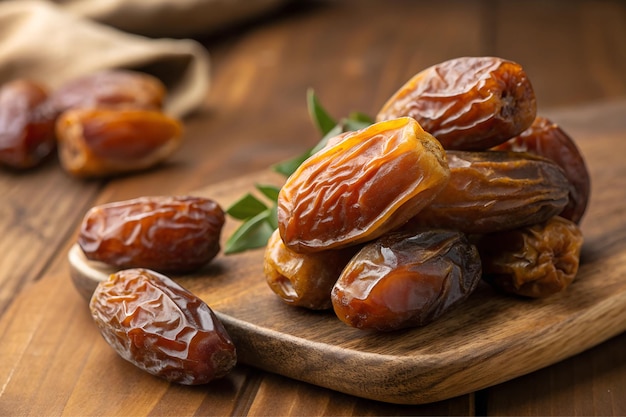 Deliciosa fruta de dátiles secos y dulces