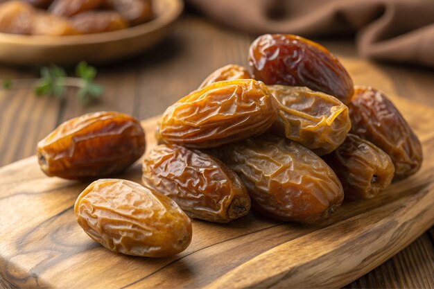Deliciosa fruta de dátiles secos y dulces