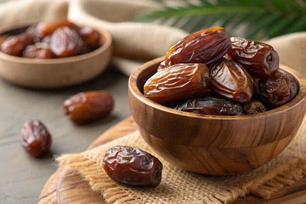 Deliciosa fruta de dátiles secos y dulces