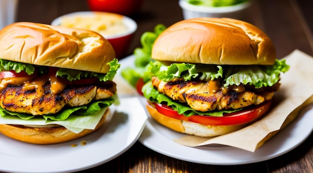 una deliciosa hamburguesa en un pan de semillas de sésamo esponjoso