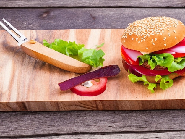 Deliciosa hamburguesa a la parrilla