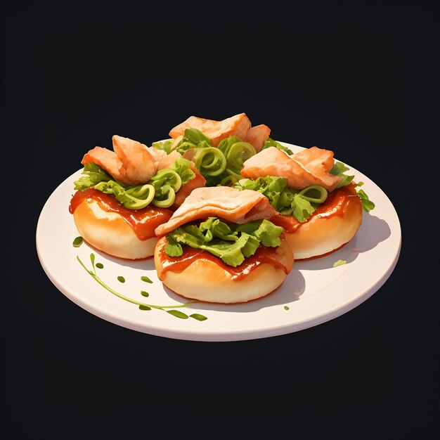 Deliciosa hamburguesa de pastelería, comida, fotografía HD, fondo de pantalla 4k, ilustración de fondo