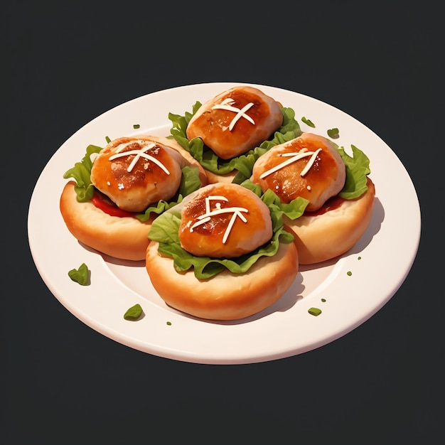 Deliciosa hamburguesa de pastelería, comida, fotografía HD, fondo de pantalla 4k, ilustración de fondo
