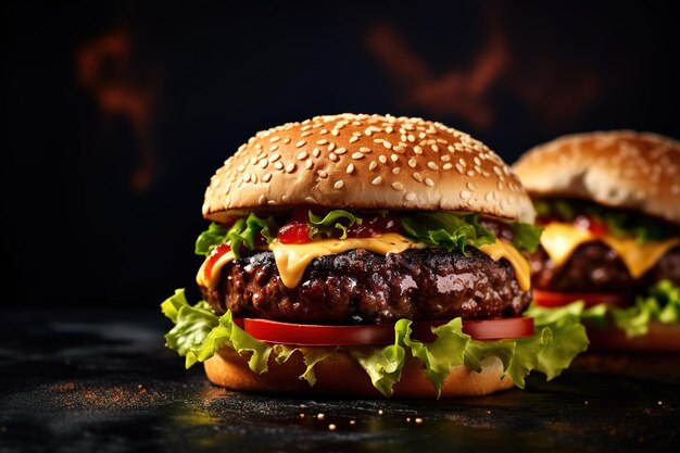 Deliciosa imagem de fast food de cheeseburger