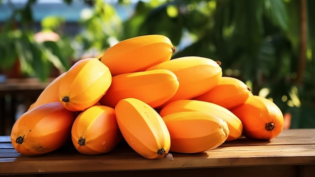 Foto deliciosa papaia isolada em fundo branco puro