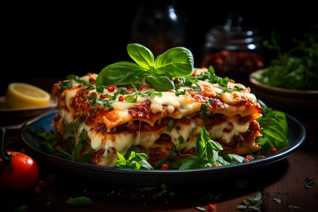 Foto una deliciosa pizza de brócoli en la mesa