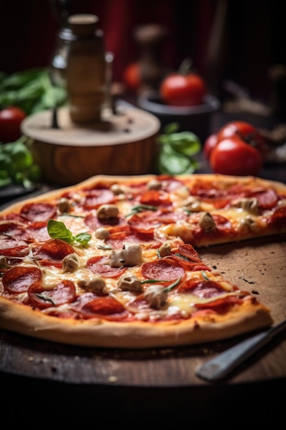 Deliciosa Pizza Cocina Italiana Comida Gourmet
