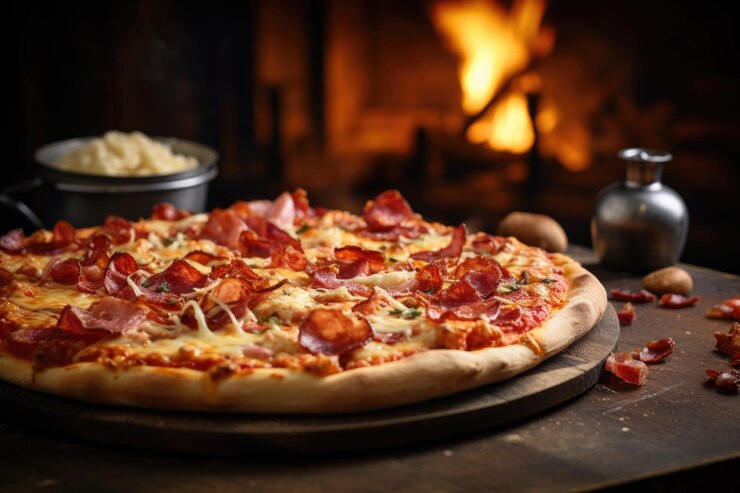 Deliciosa Pizza Cocina Italiana Comida Gourmet
