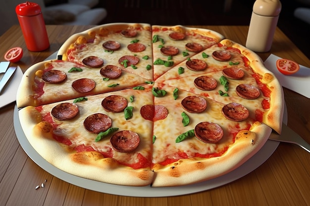 Deliciosa pizza deliciosa Ai generativo
