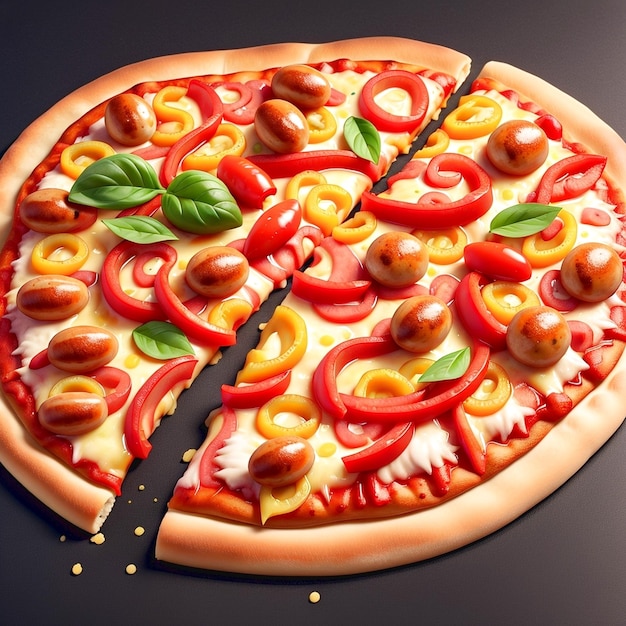 Deliciosa pizza generada Ai