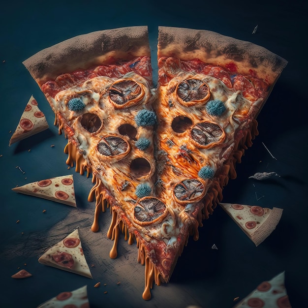 Deliciosa pizza ilustración