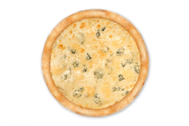 Deliciosa pizza Quatro queijos com cheddar, parmesão, mussarela e molho de tomate quattro formaggi