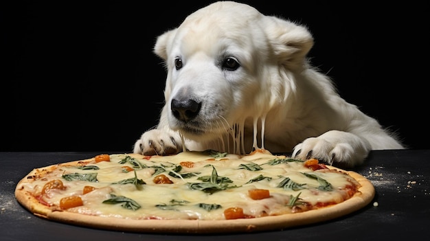 Foto deliciosa pizza de queso de alta definición imagen fotográfica creativa