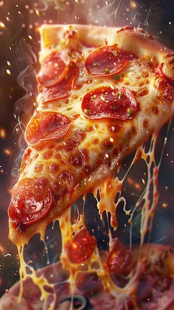 deliciosa pizza ultra realista generada por la inteligencia artificial