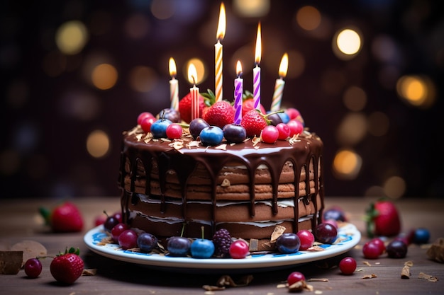 Una deliciosa rebanada fresca de pastel con crema batida y frambuesas fiesta de cumpleaños y diversión