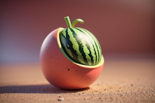 La deliciosa y refrescante bebida de jugo de sandía es muy cómoda para calmar la sed en verano