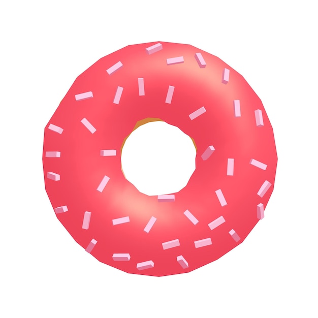 Deliciosa rosquilla sobre un fondo blanco