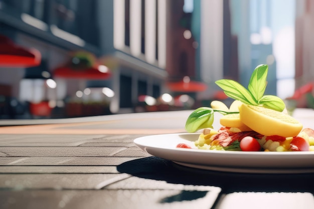 deliciosa salada fresca com tomate pepino queijo alface e hortelã na mesa morrer saudável