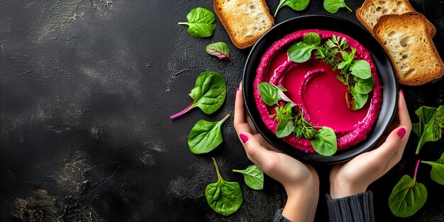 Foto deliciosa sopa de lentilhas hd 8k papel de parede imagem fotográfica