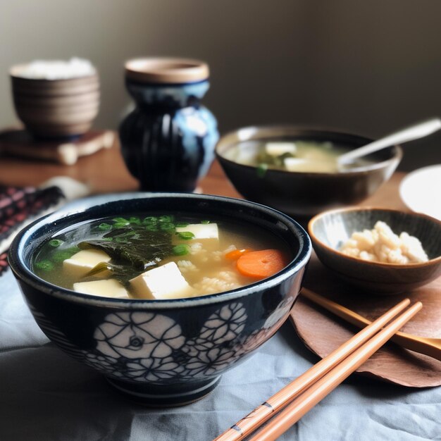 Deliciosa sopa de miso japonesa