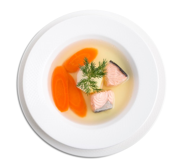 Deliciosa sopa de salmón