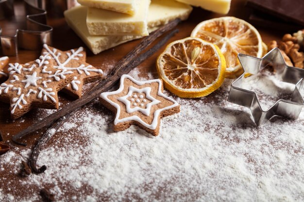 Deliciosa textura de biscoitos de natal para o fundo