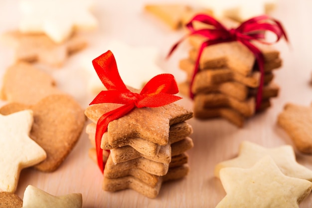 Deliciosa textura de galletas de Navidad para el fondo