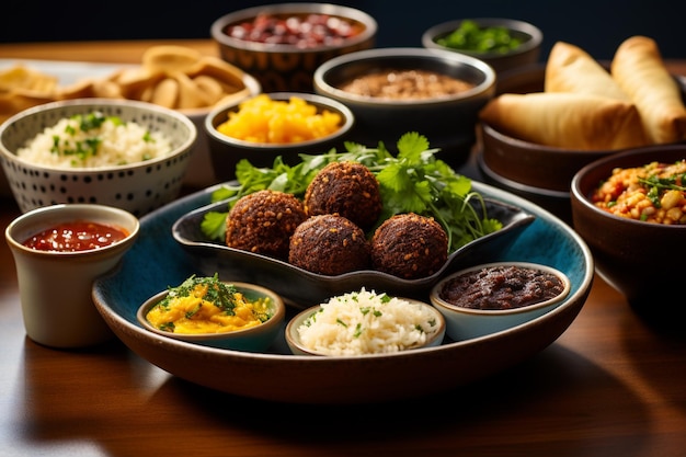 Una deliciosa variedad de comida brasileña Feijoada Po de Queijo Coxinha y Brigadeiros