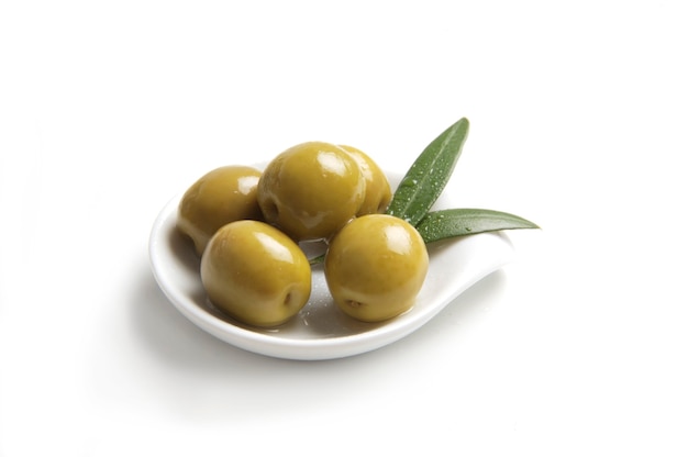 Foto deliciosas aceitunas verdes de españa