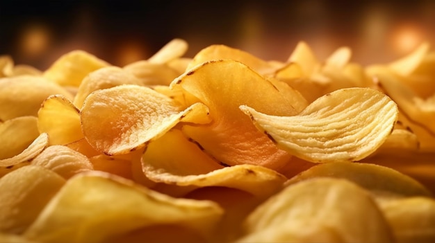 Deliciosas batatas fritas crocantes famosa textura de papel de parede de comida gorda para panfleto de banner