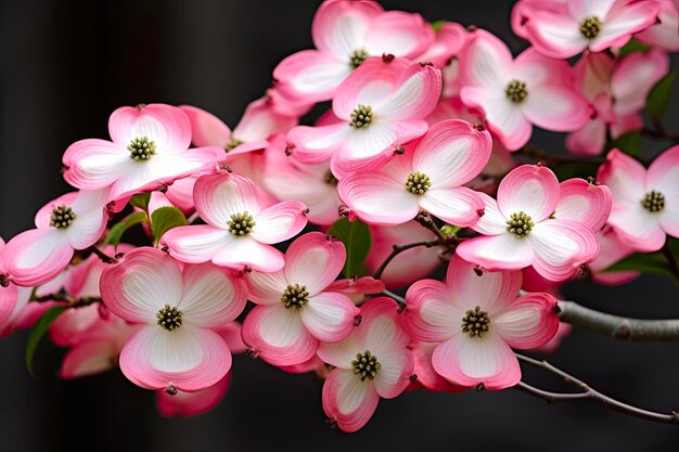 Foto las deliciosas flores de cornus kousa de china una decoración floral con brácteas de madera de perro