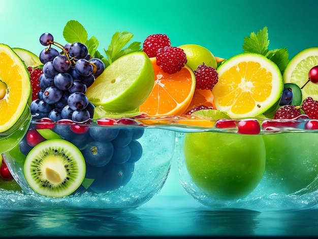 Deliciosas frutas saudáveis e nutritivas, imagens cativantes, IA generativa
