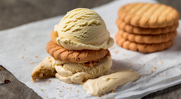 Deliciosas Galletas con Chispas de Chocolate CUBIERTAS con Helado Casero