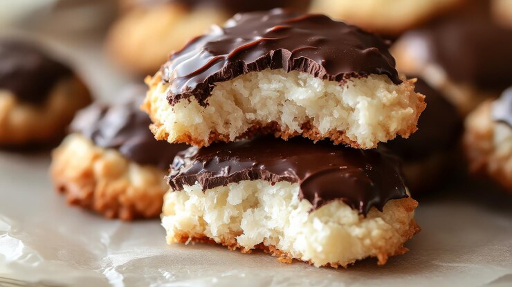 Deliciosas galletas de chocolate y coco