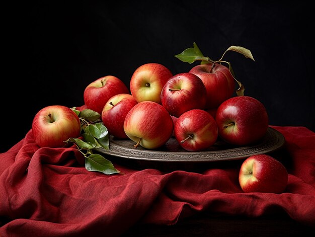 Foto deliciosas maçãs em estúdio