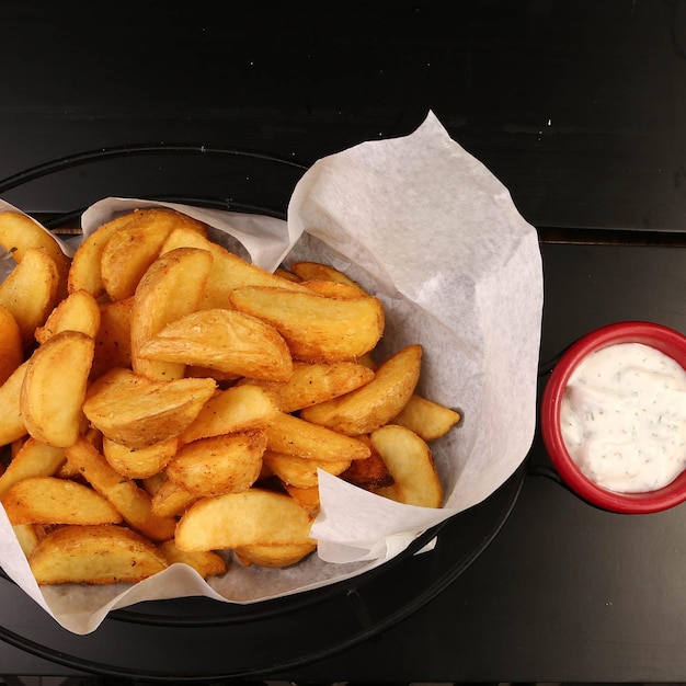 Deliciosas papas fritas, deliciosos chips