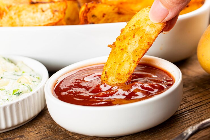 Deliciosas Patatas Frescas Al Horno Gajos De Patata Al Horno