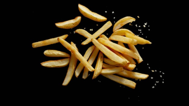 Deliciosas patatas fritas crujientes listas para la venta, un bocadillo perfecto para todas las edades.