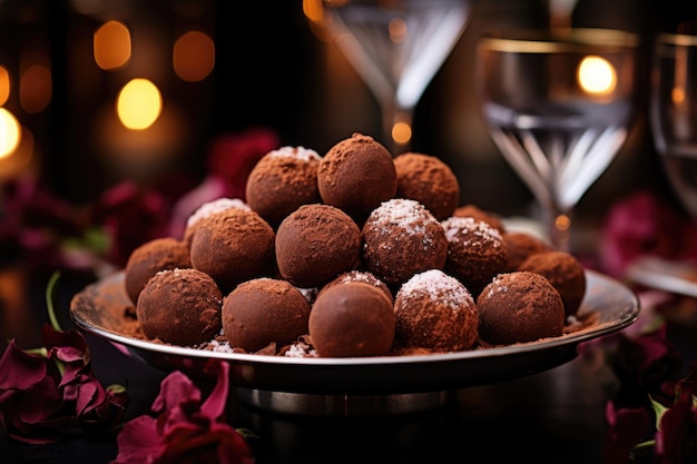 Las deliciosas trufas de chocolate dulce