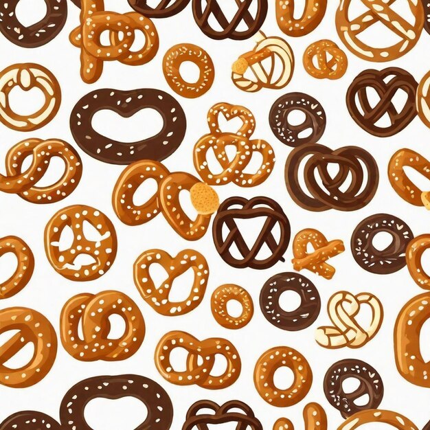 Foto deliciosas variedades de pretzels