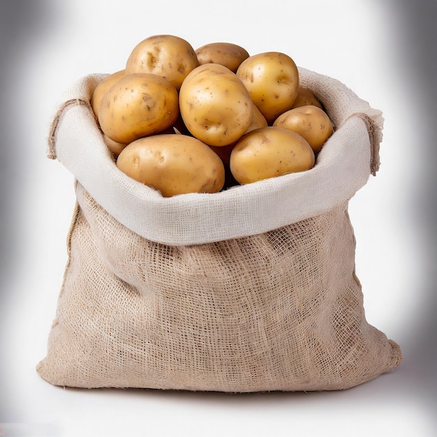 Foto deliciosas verduras de patatas crudas sobre un fondo blanco