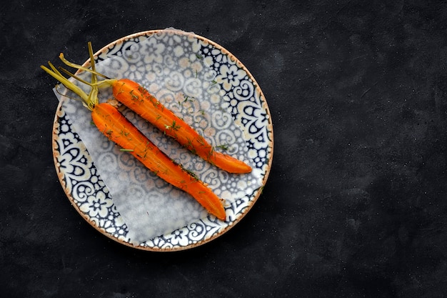 Deliciosas zanahorias asadas