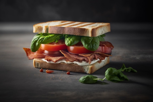 Delicioso y Apetitoso Producto Fotografía de Sándwich BLT