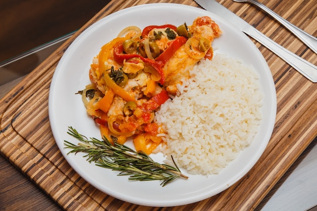 Delicioso bacalao con arroz