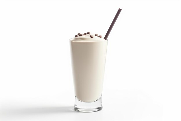 Delicioso batido aislado en blanco