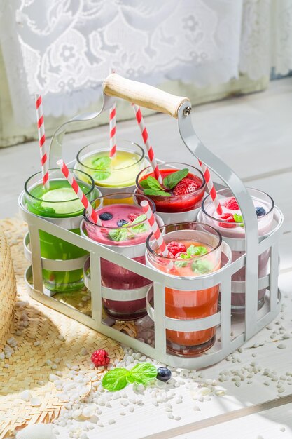 Delicioso batido con frutas