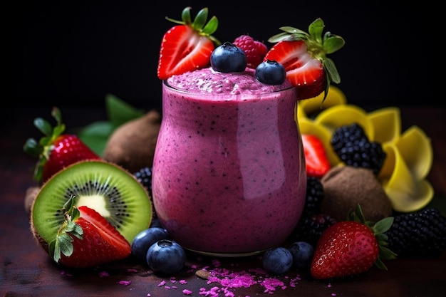 Un delicioso batido vegano vibrante